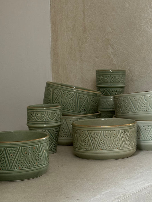 Groene kom chabi chic