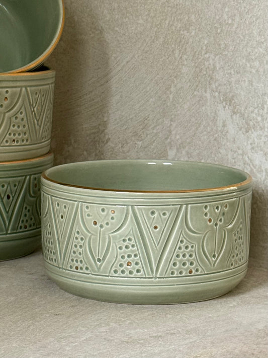 Groene kom chabi chic