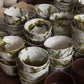 Aesthetic mok wit met groen - XL
