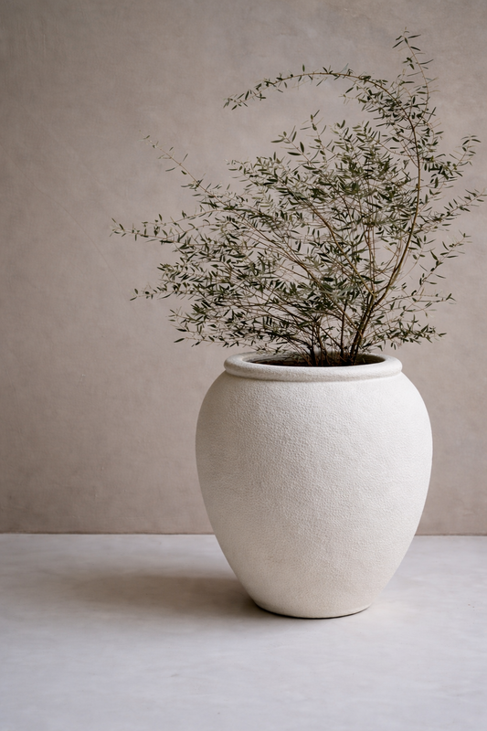 Ivory vaas met structuur