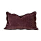 Chloe - plum kussenhoes met golvende rand