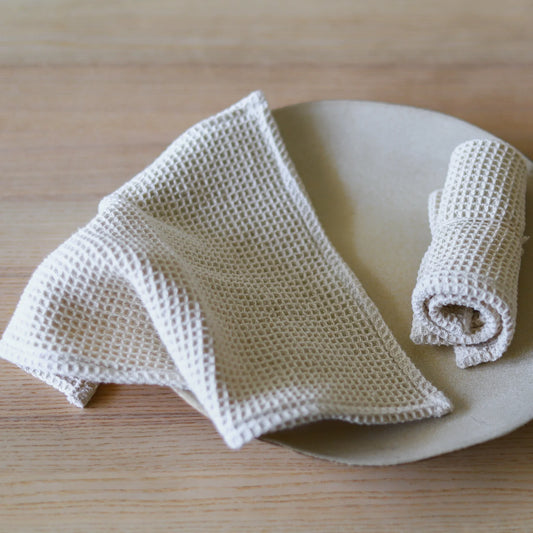 Beige waffle gastendoek