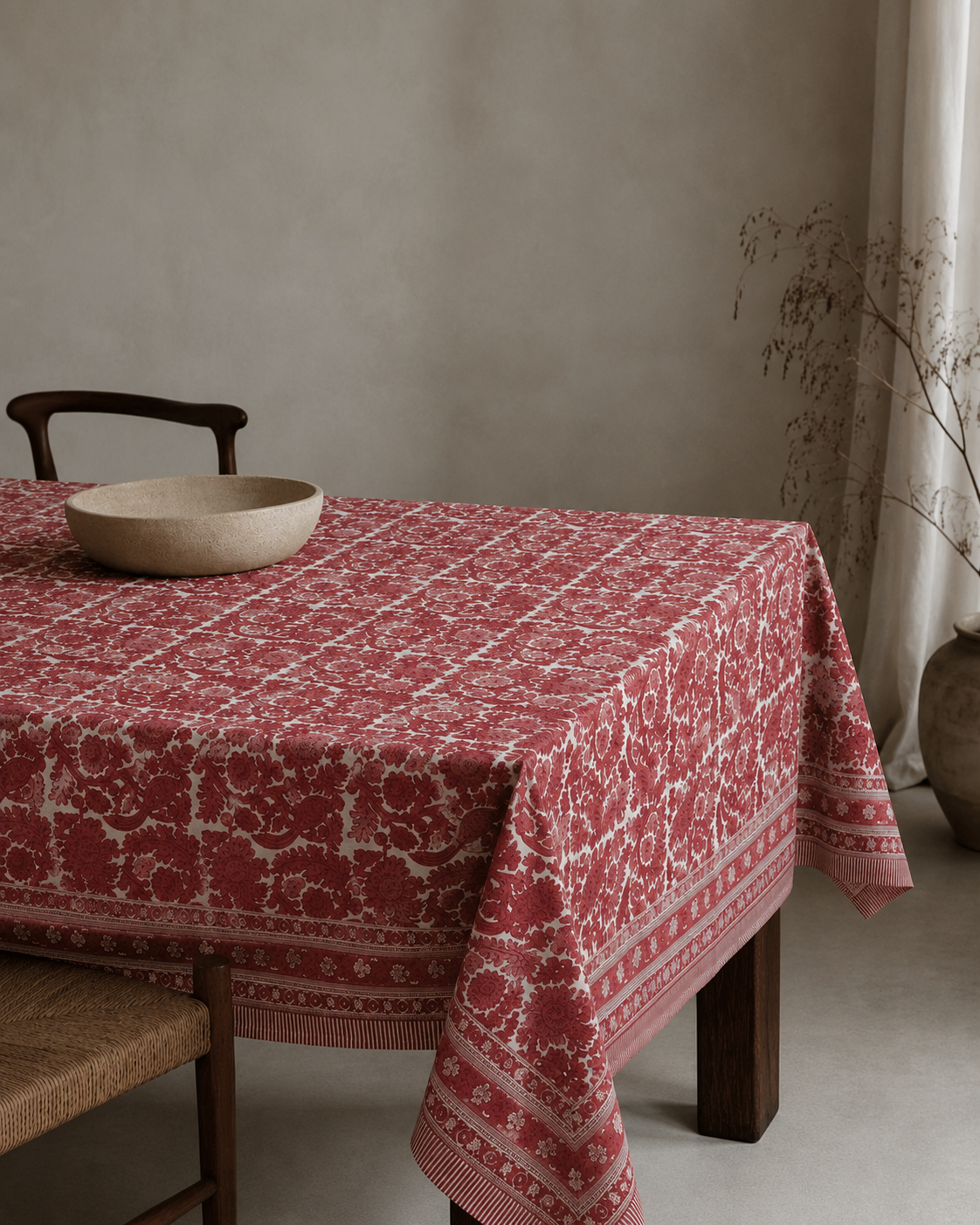 Tafelkleed rechthoek vogel rood 150x260cm
