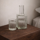 Ruffle glazen nachtkaraffenset met glas