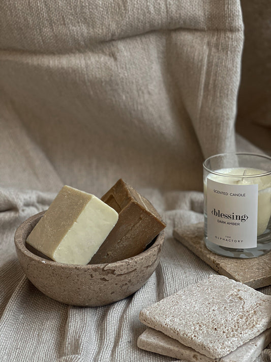 Travertin onderzetters